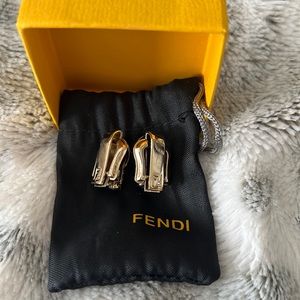 Fendi buckle earrings